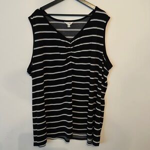 Black and white striped tank top